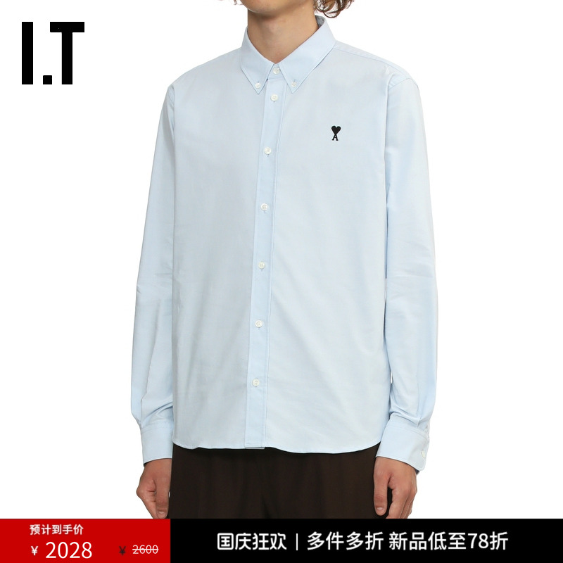 ITAMI翻领长袖衬衫简洁时尚