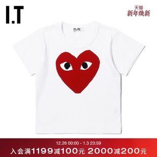 COMME PLAY des GARÇONS川久保玲童装 T恤爱心图案印 短袖 CDG