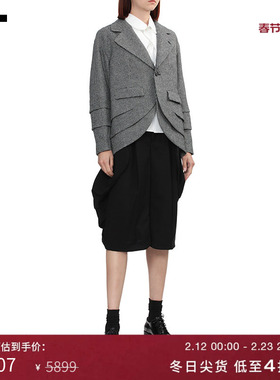 IT noir kei ninomiya女装阔腿裤五分裤新款宽松廓形西装裤P003XP