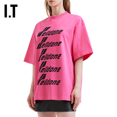 街潮logo印花半袖 074UPKXQ T恤新款 时尚 We11Done女装 宽松短袖