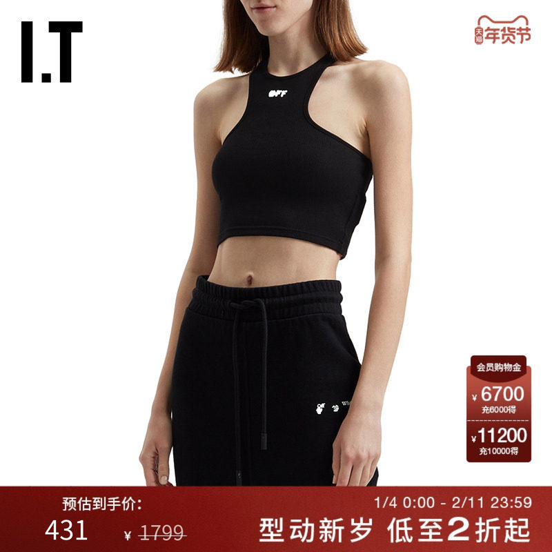 IT OFF-WHITE c/o VIRGIL ABLOH™女装修身短款工字背心086110XI