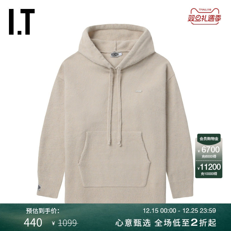 ITGROUNDZERO多色连帽针织衫
