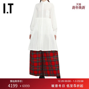 des COMME GARCONS女褶裥拼接衬衫 式 时髦设计感 连衣裙新款 CDG