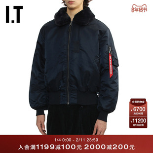 IT MASTERMIND WORLD男装飞行员夹克新款帅气潮酷两面穿毛领外套