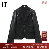 CDG 材质拼接波点西装 COMME GARCONS PLUS男装 des HOMME 夹克