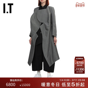 IT CDG COMME des GARCONS女装长款西装大衣新款立体剪裁廓形外套