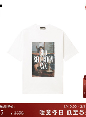 IT GOD SELECTION XXX男装短袖T恤新款时尚欧美印花半袖25ST11MP