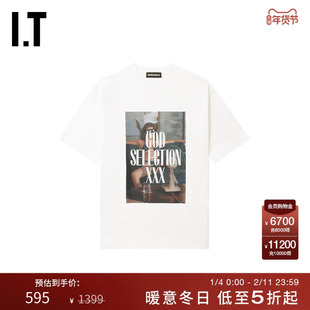 IT GOD SELECTION XXX男装短袖T恤新款时尚欧美印花半袖25ST11MP