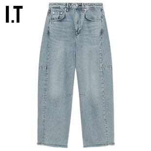 IT rag & bone女装宽松牛仔长裤新款复古休闲弯刀裤香蕉裤P100XP