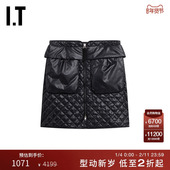 时髦菱格纹高腰A字裙短裙9HW301XI 半身裙新品 HELMUT LANG女装