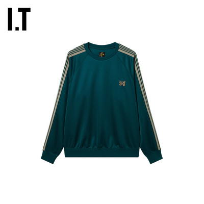 ITNEEDLES圆领卫衣复古校服风