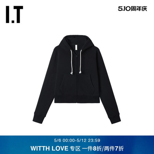 ITWITTHLOVE合身连帽拉链卫衣