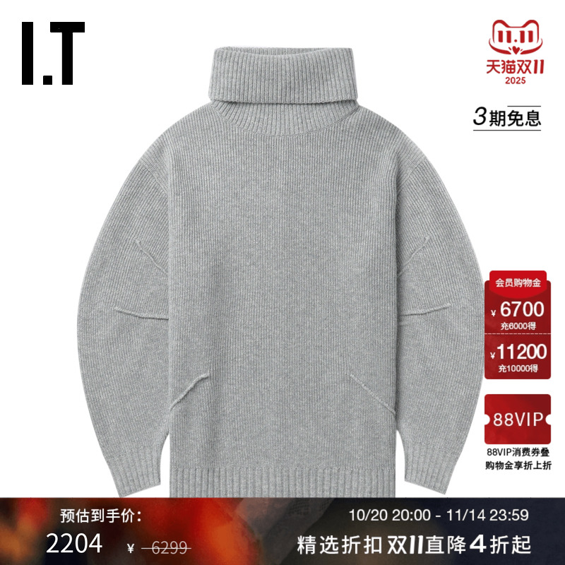 ITHELMUTLANG廓形高领针织衫