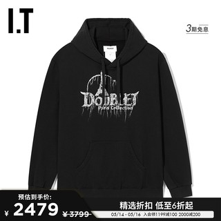 IT doublet男装连帽卫衣新款潮酷个性立体绣线宽松连帽衫3CS287ML