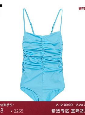 IT Tibi女装连体吊带背心新品时髦性感褶饰设计修身内搭打底2150X