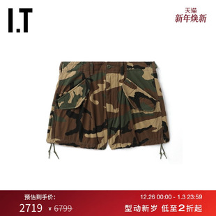 R13女装 复古甜酷可束脚合身休闲裤 迷彩工装 新款 WD1751XO 短裤