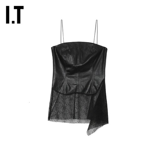 ITHELMUTLANG皮质吊带上衣