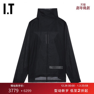 上衣新款 微透高领长袖 Owens男装 基础简约纯色上衣3273OR Rick