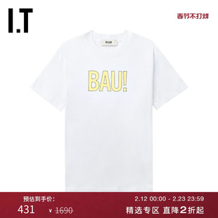 IT MSGM女装宽松圆领短袖T恤新款休闲时尚照片印花半袖46M298AO