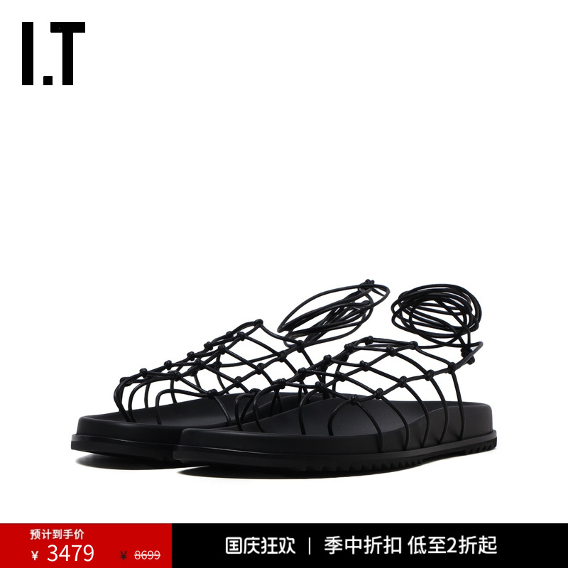 ITRickOwens网眼粗编织凉鞋