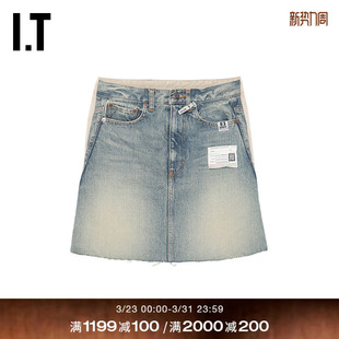 牛仔裙裤 Yasuhiro女装 新款 复古工装 风拼接叠层休闲裤 Mihara