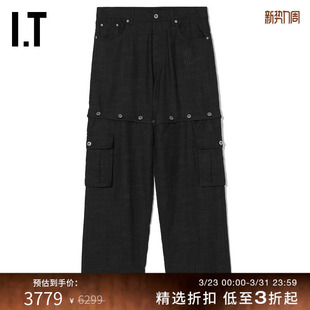 OFF 裤 WHITE™男装 工装 047SBLMM 宽松直筒裤