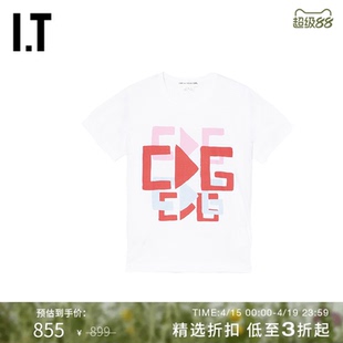 IT CDG COMME des GARCONS GIRL女装圆领短袖T恤时尚活力宽松半袖