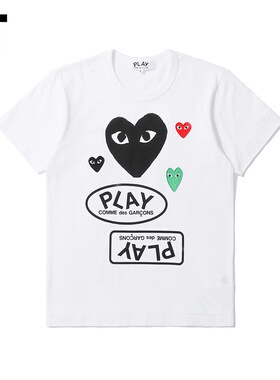 IT CDG PLAY COMME des GARÇONS川久保玲女装短袖T恤logo爱心印
