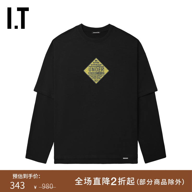 ITGROUNDZERO假两件长袖T恤