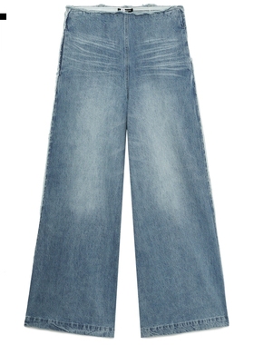 IT GROUNDZERO女装阔腿喇叭裤牛仔裤新款时髦气场宽松长裤CDJ9030