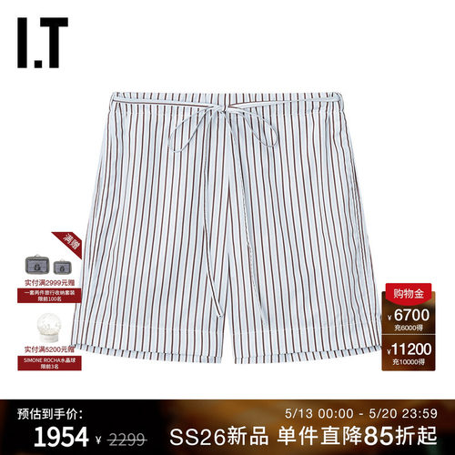 ITLouLouStudio竖条纹短裤