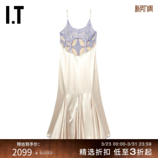 吊带连衣裙新款 CHEN女装 SHENGTAO 拼接镂空长裙254142XL LOUIS