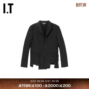 des GARCONS HOMME 不规则下摆西装 COMME BLACK情侣款 夹克 CDG