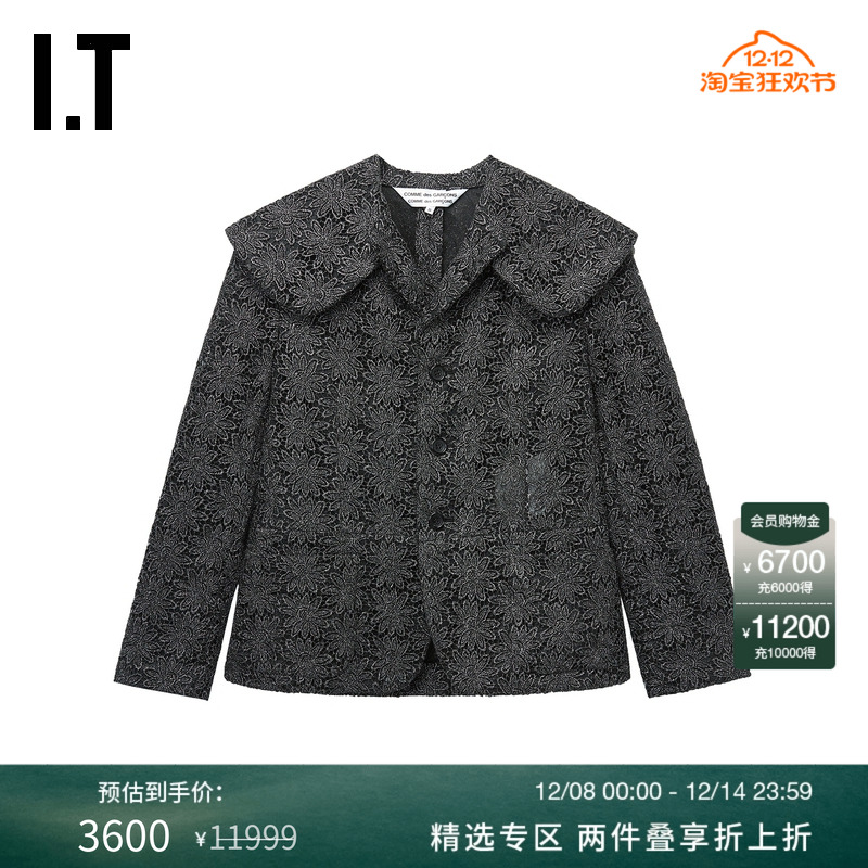 IT CDG COMME DES GARCONS COMME DES GARCONS女花朵刺绣翻领夹克
