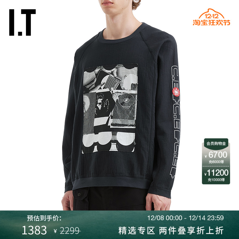 ITC.E休闲圆领卫衣暗黑文艺感