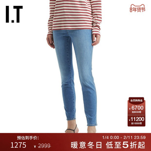 IT CLOSED女装修身牛仔长裤新款时尚简约紧身小脚裤铅笔裤21231PP