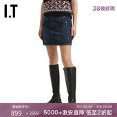 时髦摩登水洗磨白短裙C932301P 合身牛仔半身裙新款 CLOSED女装