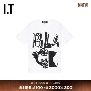 des GARCONS 饰短袖 CDG T恤 涂鸦装 COMME BLACK情侣款 HOMME