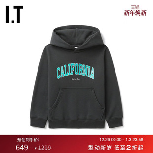 Sporty 字母印花连帽衫 连帽卫衣简约休闲款 01BA02XN Rich童装