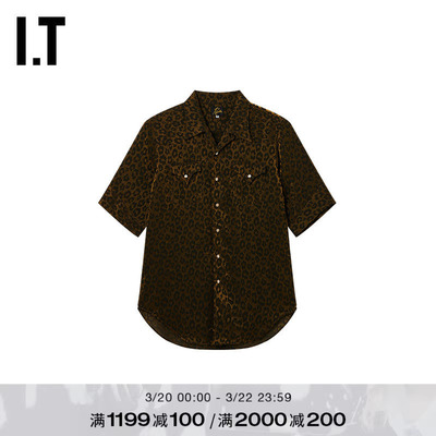 ITNEEDLES豹纹短袖衬衫