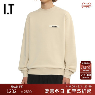 IT JACQUEMUS男装纯色圆领卫衣新款简约基础款休闲套头衫206126MP