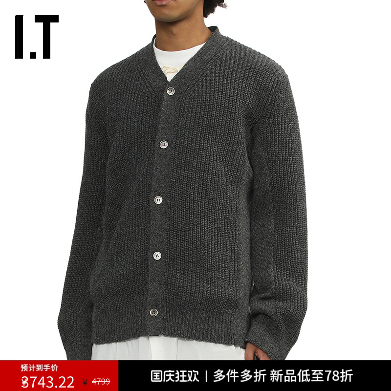 IT针织开衫宽松毛衣外套