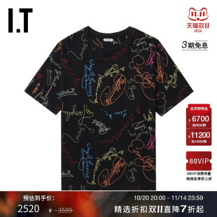 复古文艺风满幅字母字体线绣半袖 T恤新款 短袖 5CS050MO BODE男装