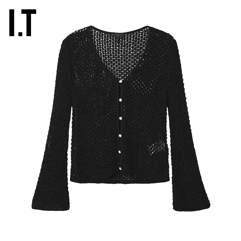 ITrag&bone粗织镂空针织开衫