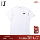 CDG polo衫 PLAY des 短袖 COMME GARÇONS川久保玲男装 爱心刺绣