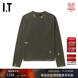 We11Done女装 街潮圆环装 做旧长袖 个性 饰上衣771UCHXO T恤新款