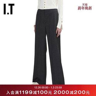 长裤 RA1R25XQ 西裤 宽松阔腿裤 新款 裤 竖条纹西装 bone女装 rag
