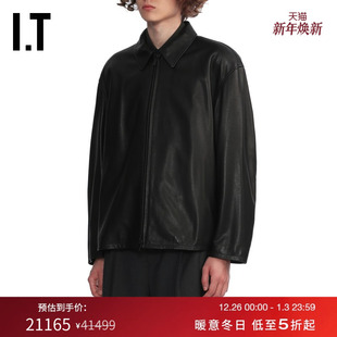 拉链皮衣皮夹克新款 GOD男装 复古有型翻领皮外套507LTH FEAR