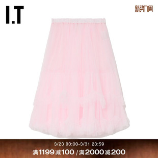 GARÇONS des COMME GIRL女半身裙纱裙褶饰薄纱叠层蛋糕裙 CDG