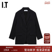 IRO女装 宽松条纹西装 夹克新款 时尚 干练通勤西服外套HAWATXXM